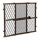 Evenflo Position and Lock Farmhouse Pressure Mount Gate, Dark Wood