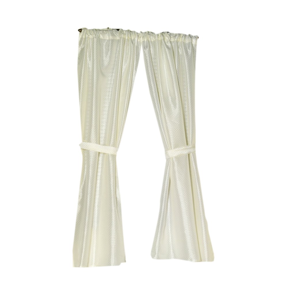 Park Avenue Deluxe Collection Park Avenue Deluxe Collection "Lauren" Diamond-Piqued, 100% Polyester Window Curtain in Ivory