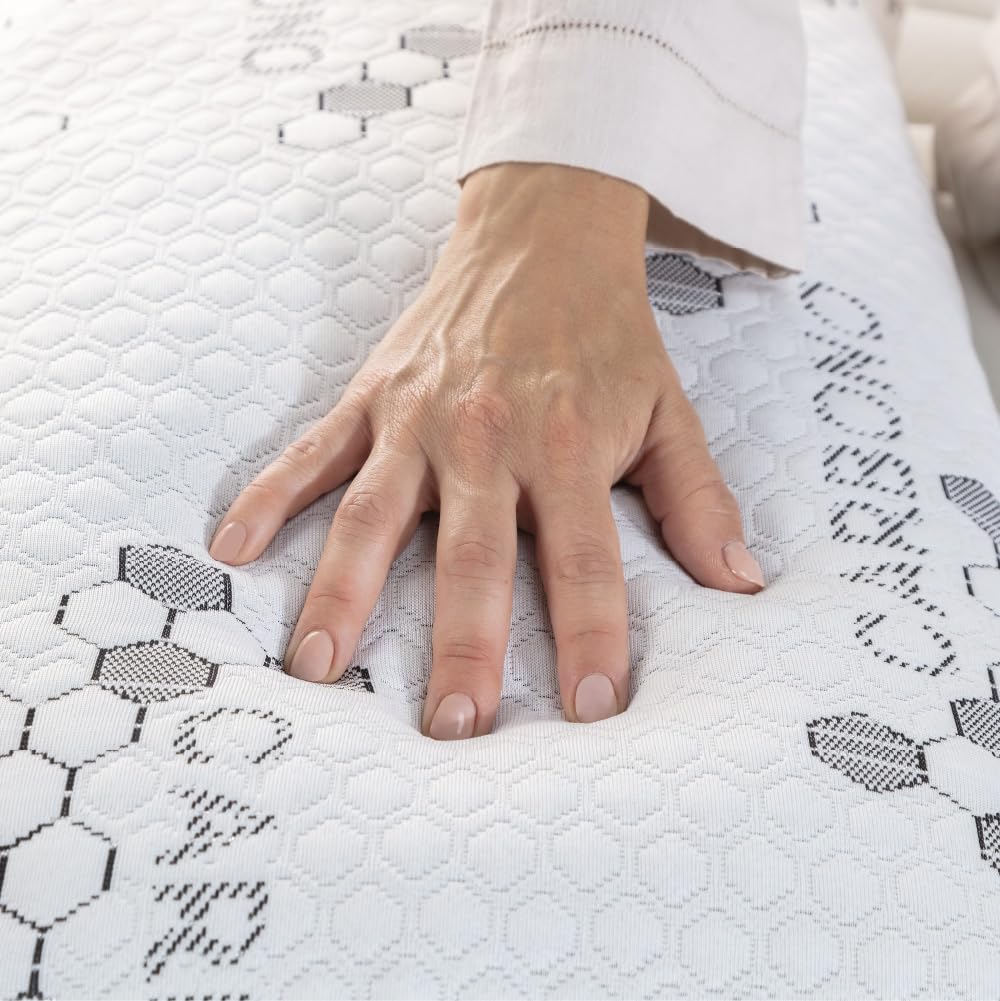 Don Descanso Pack 2 Oreillers en Carbone Viscoélastique 70cm avec Flocons 100% Viscoélastiques, Fermeté Moyenne, Ergonomique, Adaptable à la Tête et au Cou et Respirant. Fabriqué en Espagne