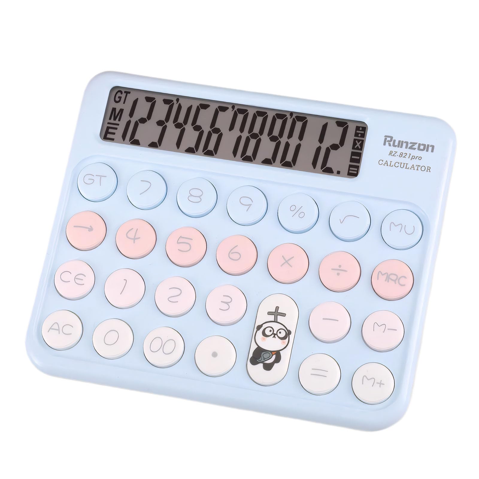 Calcolatrice da tavolo con funzione standard, display a 12 cifre e pulsanti, graziosa calcolatrice da scrivania per ufficio, per scuola, casa e uso aziendale
