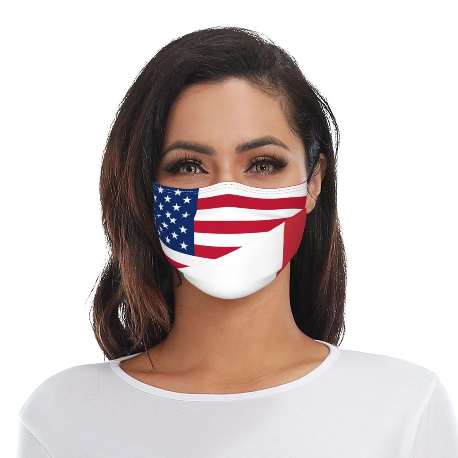 American Half Italian Flag Adult Dust Mask Adjustable Dust Face with 2 Filter