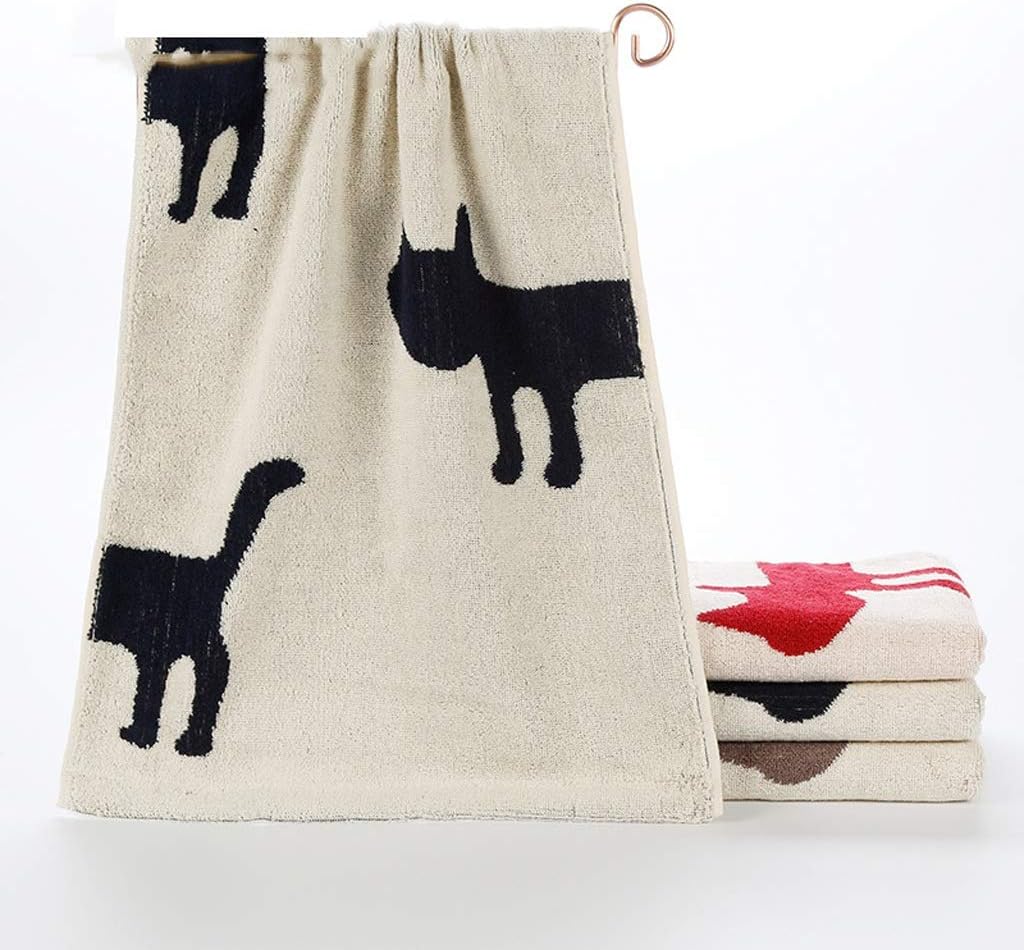 Baby Face Towels Cotton Children Cute Cartoon Face Towel Soft Baby Towel 75x34cm(White-Dinosaur Doodle4)