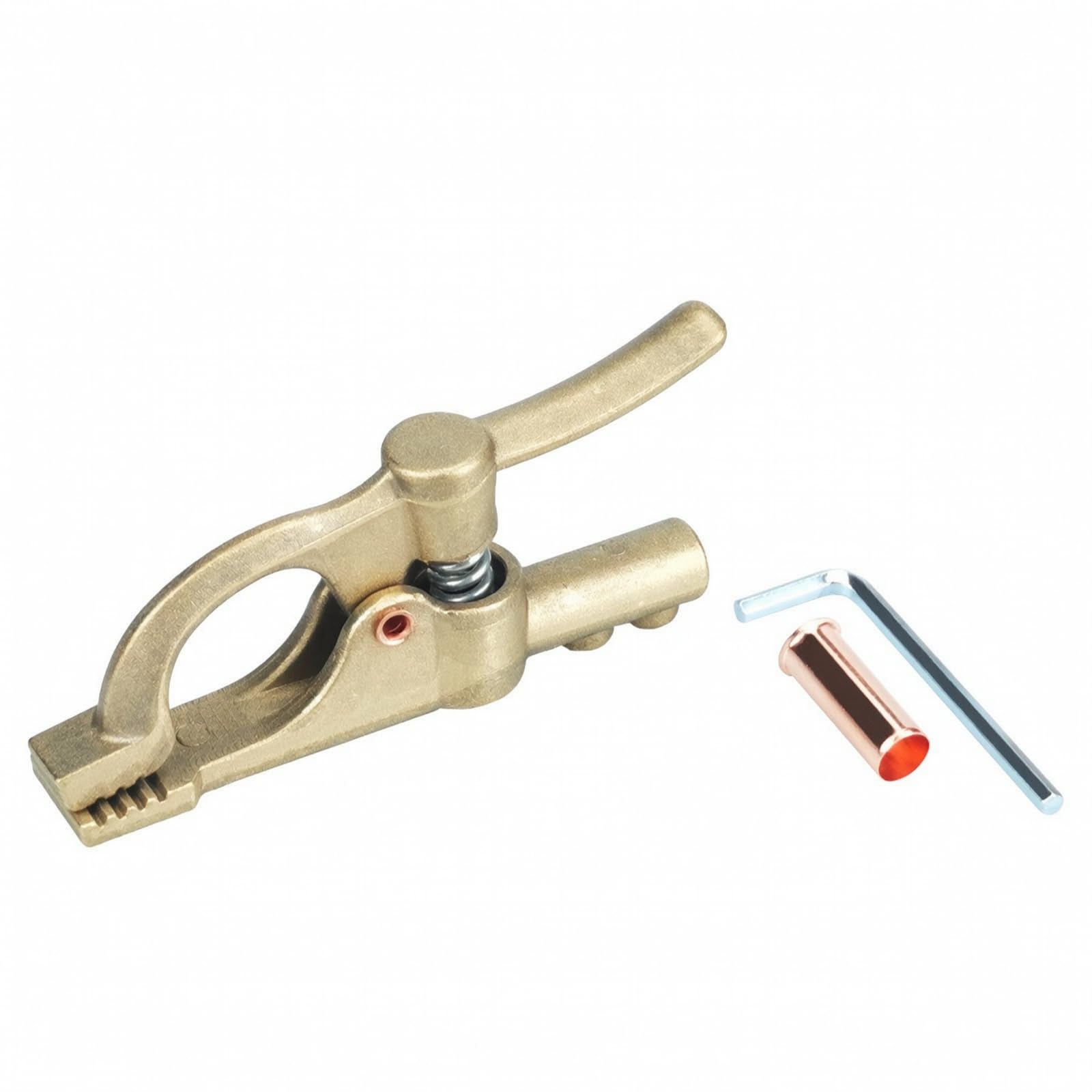 Abrazadera de para Soldadura Pinza Clip de Fabricación Mordaza Potente Contacto Conductivo Latón Resistente Montaje Rápido Apropiada para Talleres Mantenimiento y Trabajos Diy, 300A