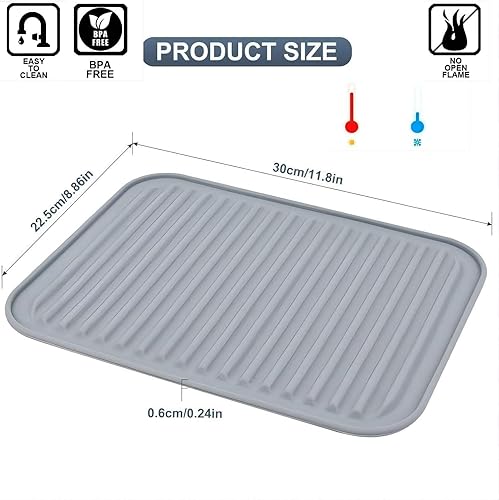 Miniatura 2 de Salvamanteles de silicona para ollas y sartenes calientes, almohadillas calientes para encimera de cocina, tapete de salvamanteles multiusos y