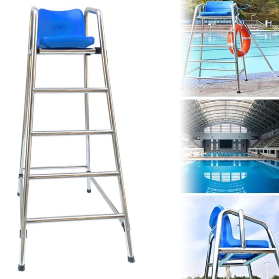 Chaise de sauvetage d'extérieur pour une meilleure sécurité au bord de la piscine, siège d'observation durable avec échelle sécurisée pour parcs aquatiques et piscines