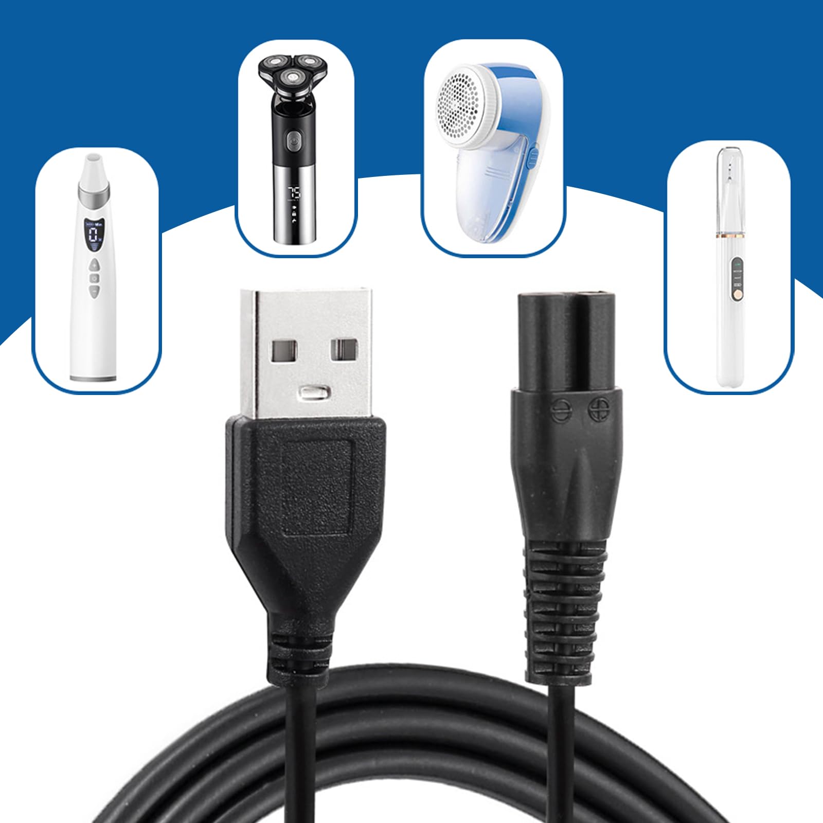 Câble de charge pour tondeuse à chien oneisall compatible avec oneisall Pet Clipper modèle 26225202-003DE, P20, X3, X2, C61, N6, A11, K52NTS, X2N5