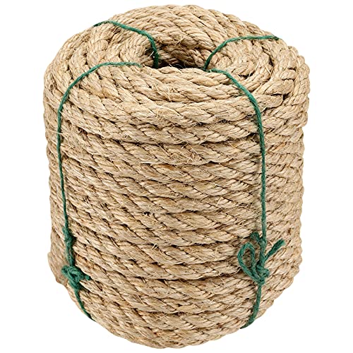 Cuerda de sisal 1/2 pulg, 100 pies para rascador de gatos miniatura 1