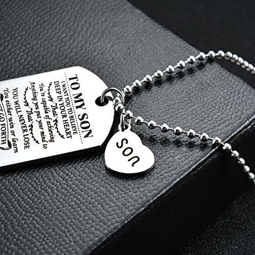 To My Son From Mom I Want You To Believe Love Mom Dog Tag Military Air Force Navy Coast Guard Necklace Ball Chain Gift For Best Son Birthday And Graduation #TOP5
