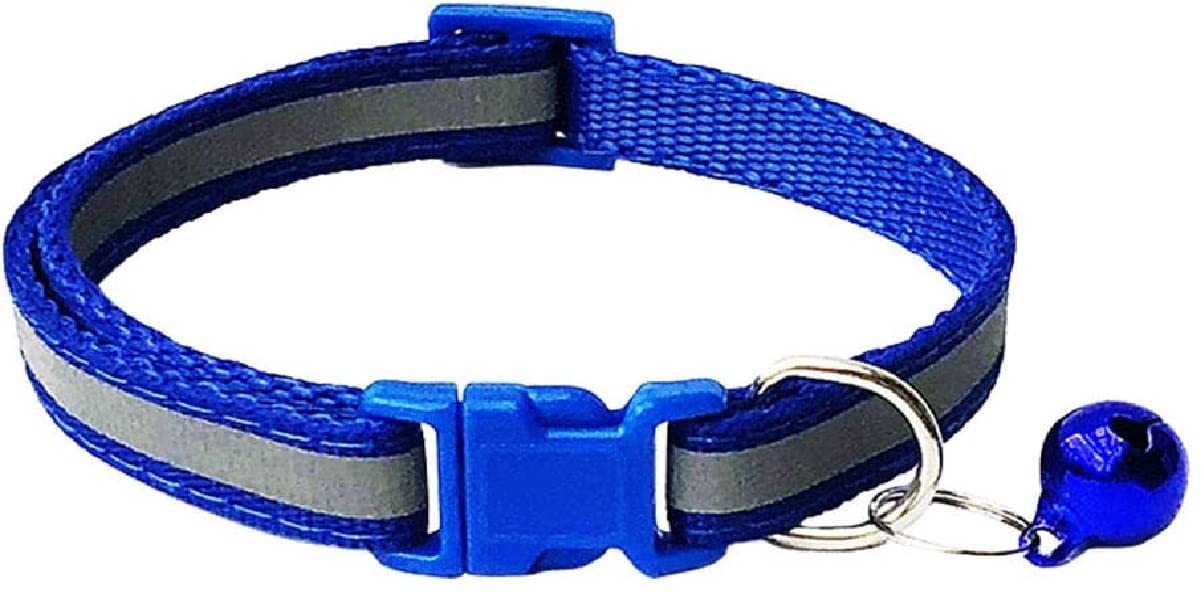 Pups&Pets Reflective Safe Pets Collar with Bells Adjustable Length Puppy Collar Reflected Sot Nylon Collar for Small Dog, Puppy and Cat (15 MM, Small Size) (Blue) (B0BRB6K715) Amazon Price History, Amazon Price Tracker