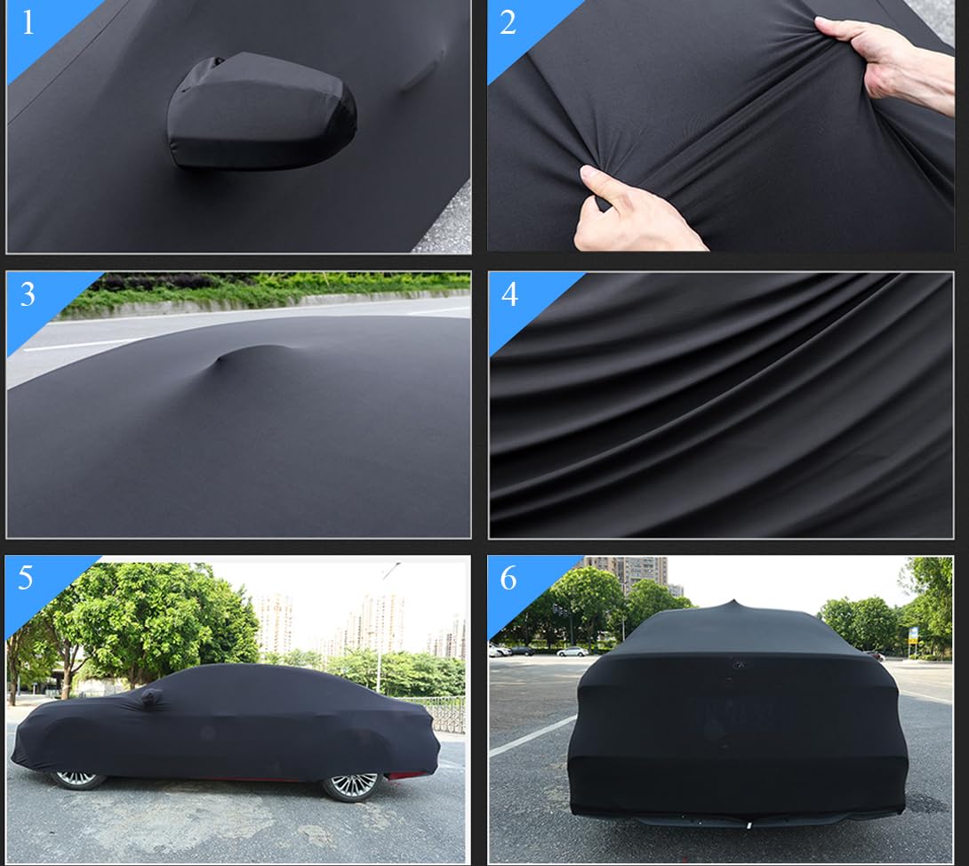 Personnalisée Bâche Voiture Intérieur pour Maserati Grecale GranTurismo Quattroporte GranCabrio Ghibli, Housse Voiture sur Mesure Indoor Élastique Anti-poussière pour Garage