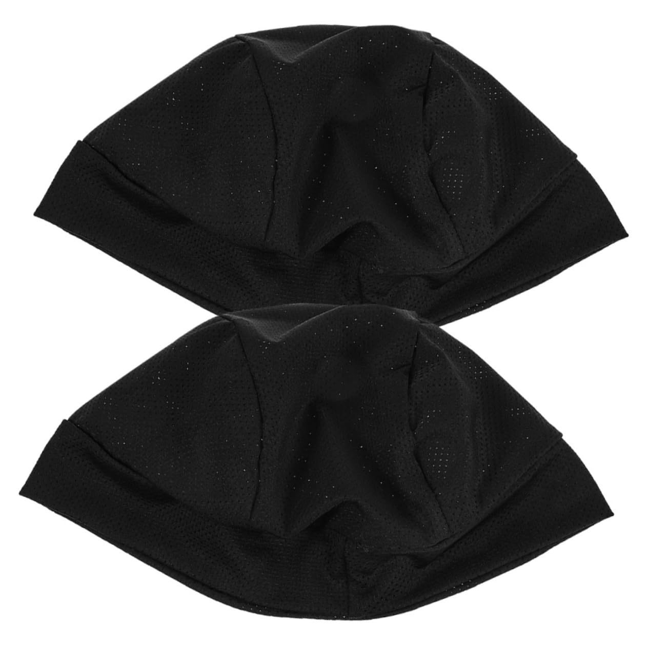 DECHOUS 2Pcs Breathable Skull Cap Liner Elastic Inner Hat for Outdoor Sports Motorcycle Cycling and Winter Activities Comfortable and Moisture Wicking Design Black