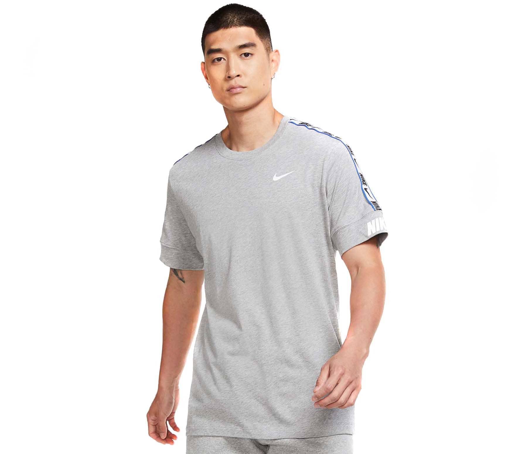 Nike Dark Grey Heather/Black M Nsw Repeat T-Shirt Ss, Dk Grey Heather Dk Grey Heather