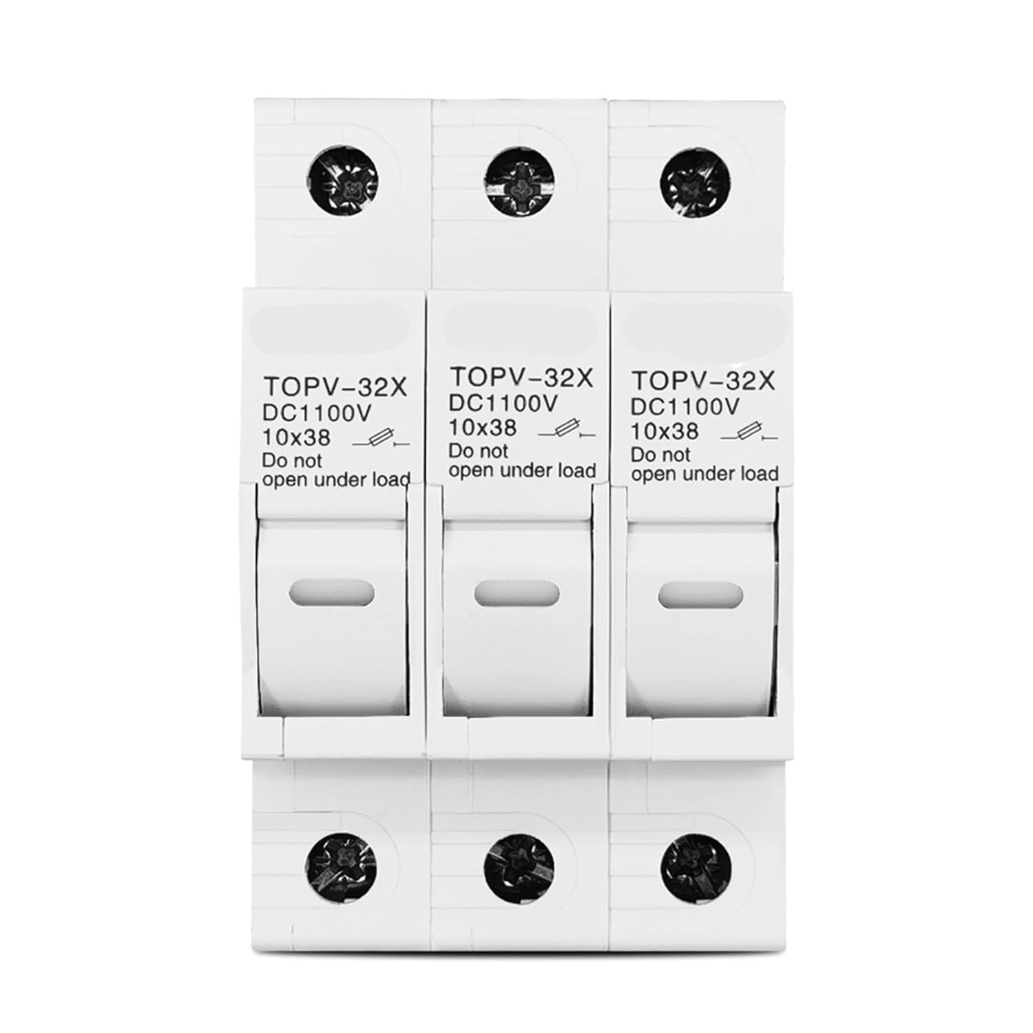 1P 2P 3P 4P 1100V Fuse Holder 10 * 38mm High Voltage PV TOPV-32X Base Photovoltaic System Protection Protector gPV(1P with LED)