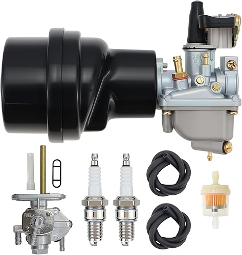 Carbman Carburador LT50 con caja de filtro de aire para Suzuki LT 50 LT50 JR50 1984 1985 1986 1987 LT-A50 LT-A 50 2002 2003 2004 2005 ATV Quadrunner