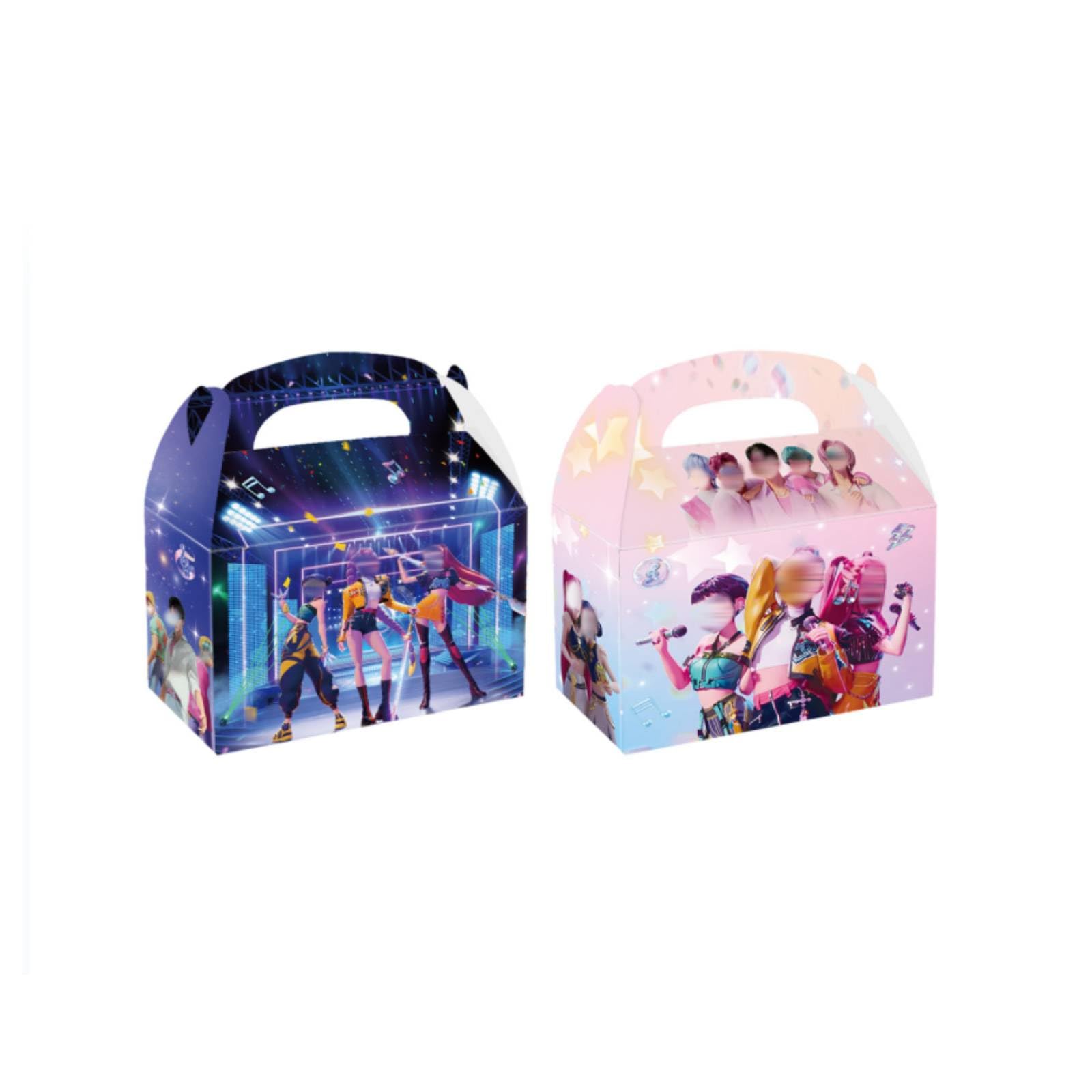 12 Party Boxes Theme Kid Snack Box Paper GIft Box for Lunches Food Treat Candy Cake for Kids Birthday Movie Night Catering Events Picnics Party Bags