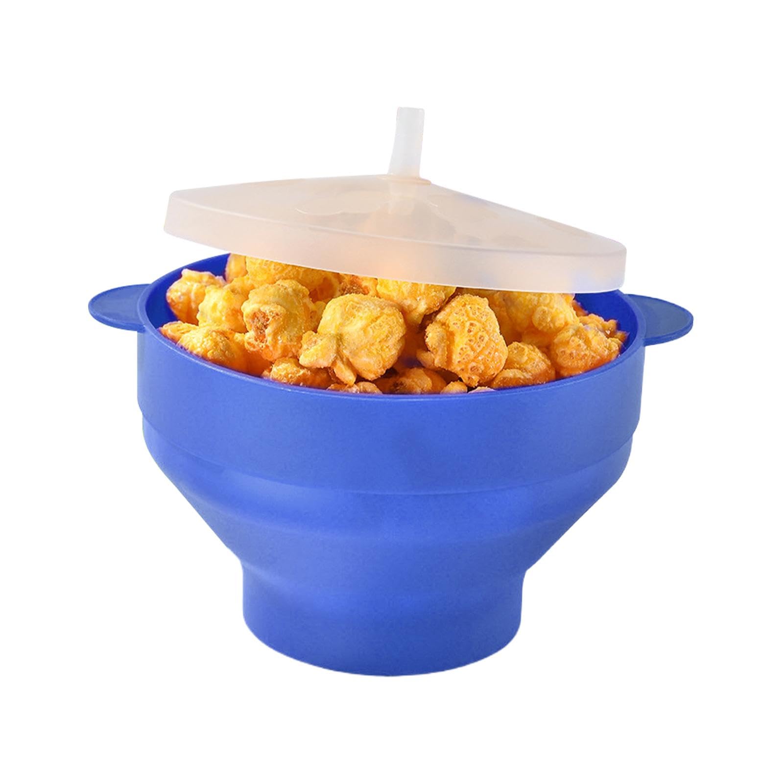Gearmax Microwave Popcorn Maker Popcorn Sturdy Handles Silicone Popcorn Maker Foldable Bowl with Lid
