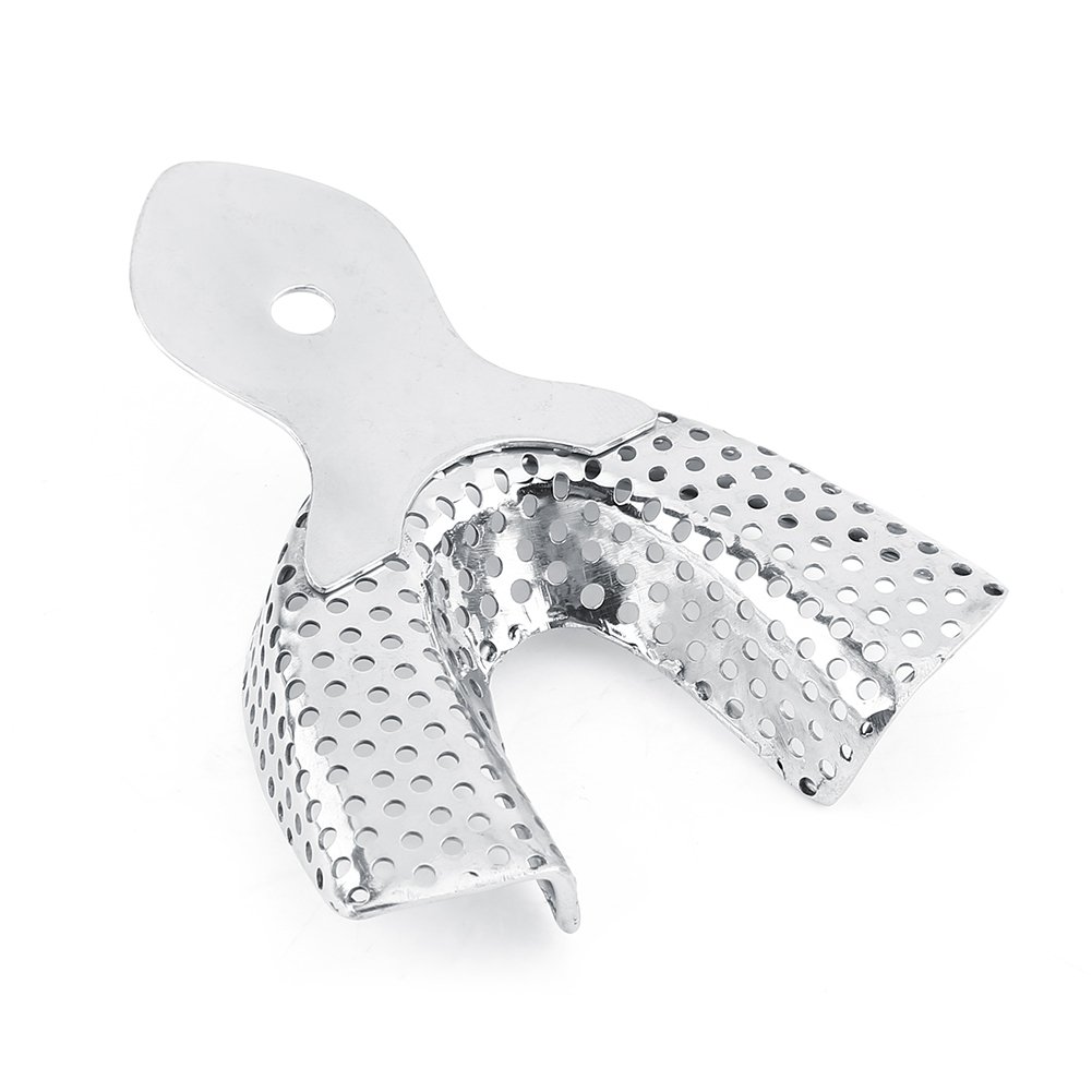 Vassoi Dentali per Impronte in Acciaio Set Morso Dentale Arco Completo Superiore e Inferiore Stampi Denti Inossidabile
