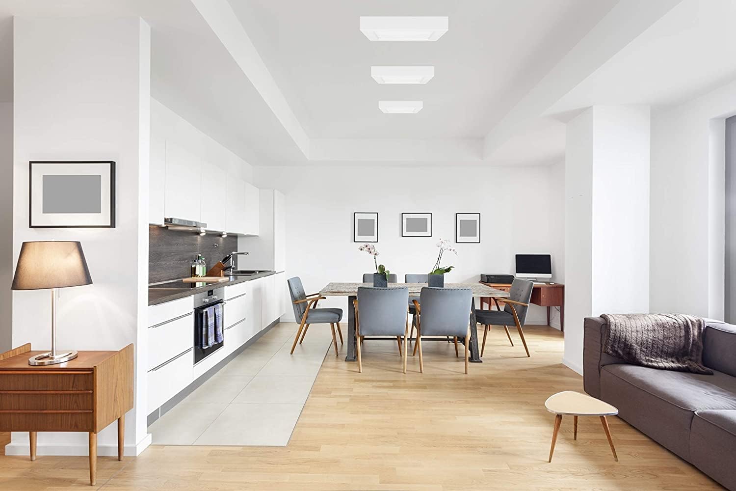 Lampa Sufitowa Led Oprawa Downlight Natynkowa Wbudowany Zasilacz Led 1500lm Barwa 3000K IP20