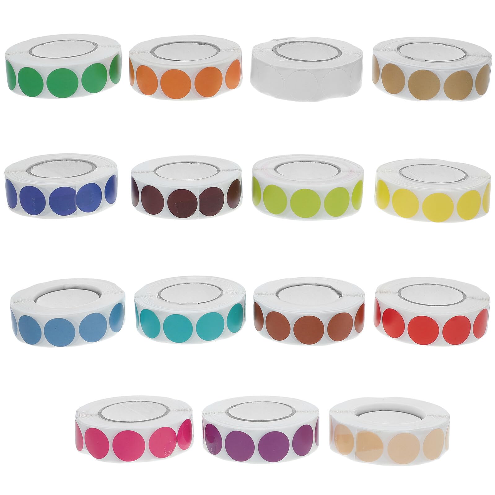 TOPBATHY 15pezzi Etichette Pois Autoadesive per Codifica Colori e Etichettatura per Ristoranti Scuole e Progetti Fai da Te Forte Adesione e Rimozione Pulita Colore Casuale