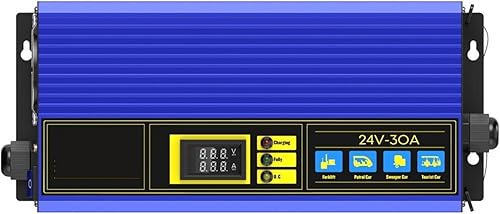 CMPTER EM160 - Cargador de batería inteligente totalmente automático de 4 V 30 A para carretilla elevadora, club, coche, carrito de golf, protección
