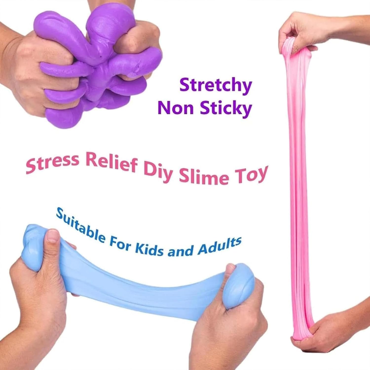 Super Clay Slime Non Sticky,DIY Soft & Squishy Clay Scented Slimes Sensory Clays,Scented 𝐒limes Sensory 𝐂lays, Non-Sticky Stretchy Fluffy Supers Soft (12pcs)