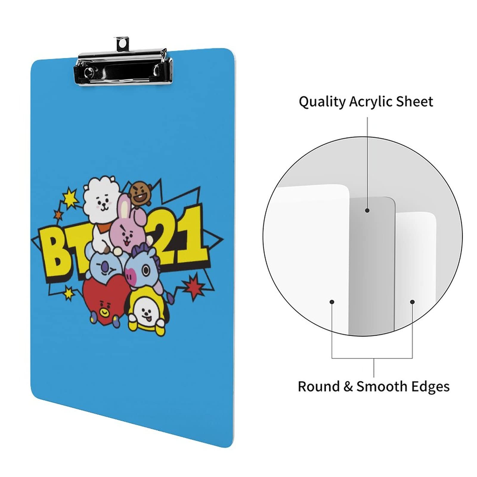 Amazon.co.jp: BTS クリップボード A4 タテ型 クリップファイル ワード