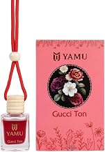 Luxury Car Freshener - Long Lasting Floral Hanging Perfume for Car and Home, 10ml,Signature Luxury Scent Elegant Wood Cap Diffuser (Gucci Ton)
