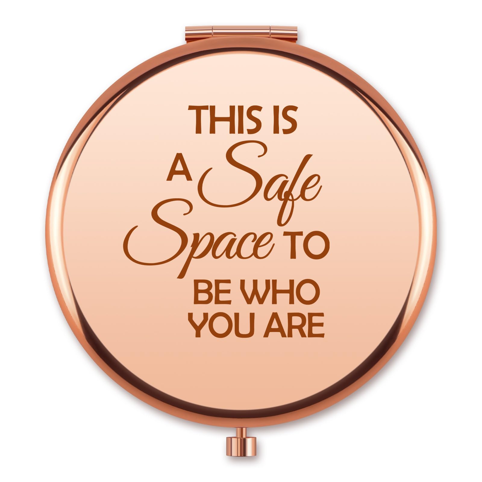 Mental Health Gift for Women Inspirational Compact Makeup Mirror Therapy Office Positive Affirmation Uplifting Mental Health Awareness Gifts for Therapist Pocket Folding Travel Mirror