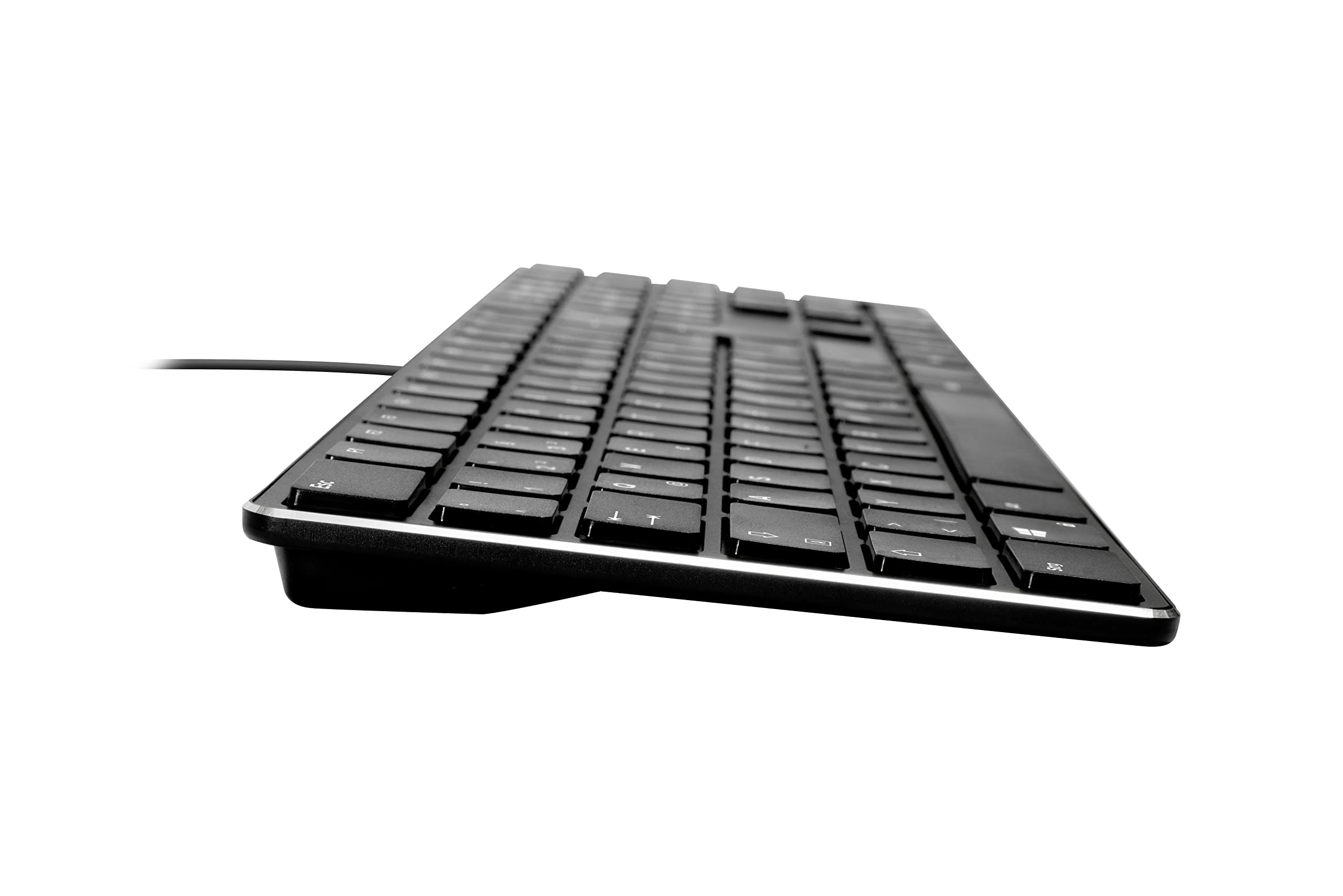 Speedlink RIVA Scissor Keyboard – Tastiera PC con cavo, silenziosa tastiera USB con tasti piatti, durevoli interruttori a forbice ergonomici, 7 tasti multifunzione, layout tedesco, nera