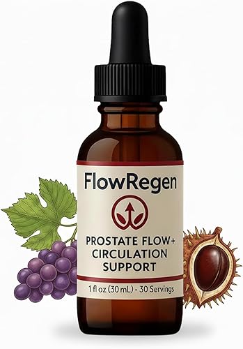 Flowregen Gotas de próstata, suplemento Flowregen para hombres, flujo de próstata+soporte de circulación, 1 fl oz (1.0 fl oz)