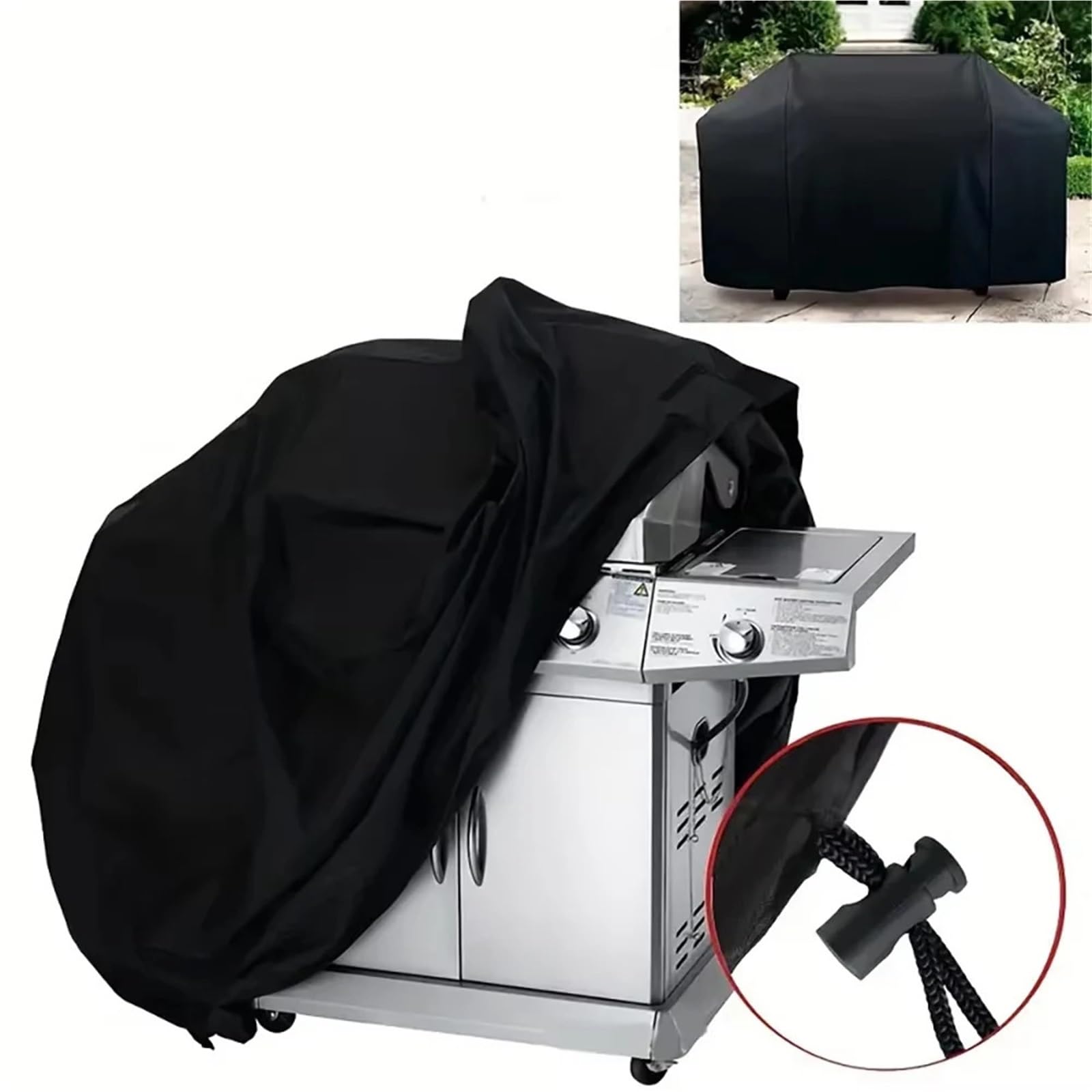 Funda Barbacoa Funda for Barbacoa, Resistente al Polvo, Impermeable, Gruesa, for Exteriores y a Prueba de Lluvia(61x117x145cm)