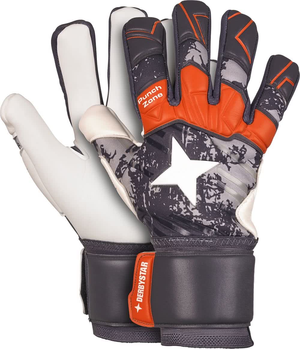 Derbystar Gloves-502032 Gloves Gray/Orange 8