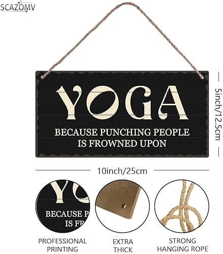 Vista 14 de Zen Room Decor: Sky Above Me Earth Below Me Fire Within Me - Letrero de madera para meditación, arte de pared para estudio de yoga, hogar