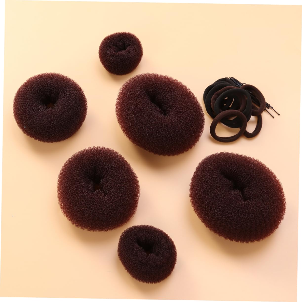 DOITOOL 2pcs Hair Donut Bun Maker Styling Tools Hair U-shaped Clips for Neat Ballerina Bun for Dance and Everyday Use