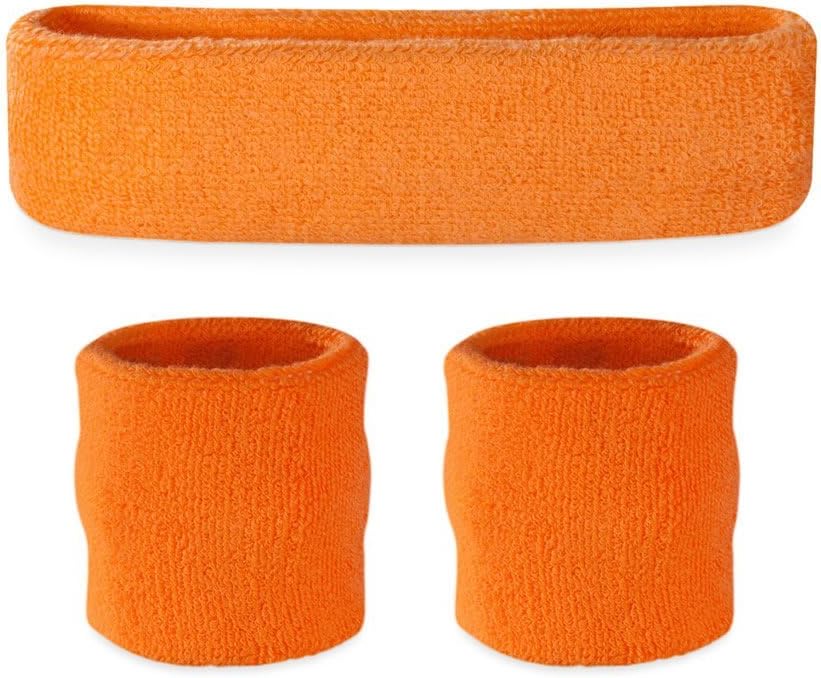 Suddora Kids Sweatband Set - Children Sport Bands - (1 Headband / 2 Wristbands)
