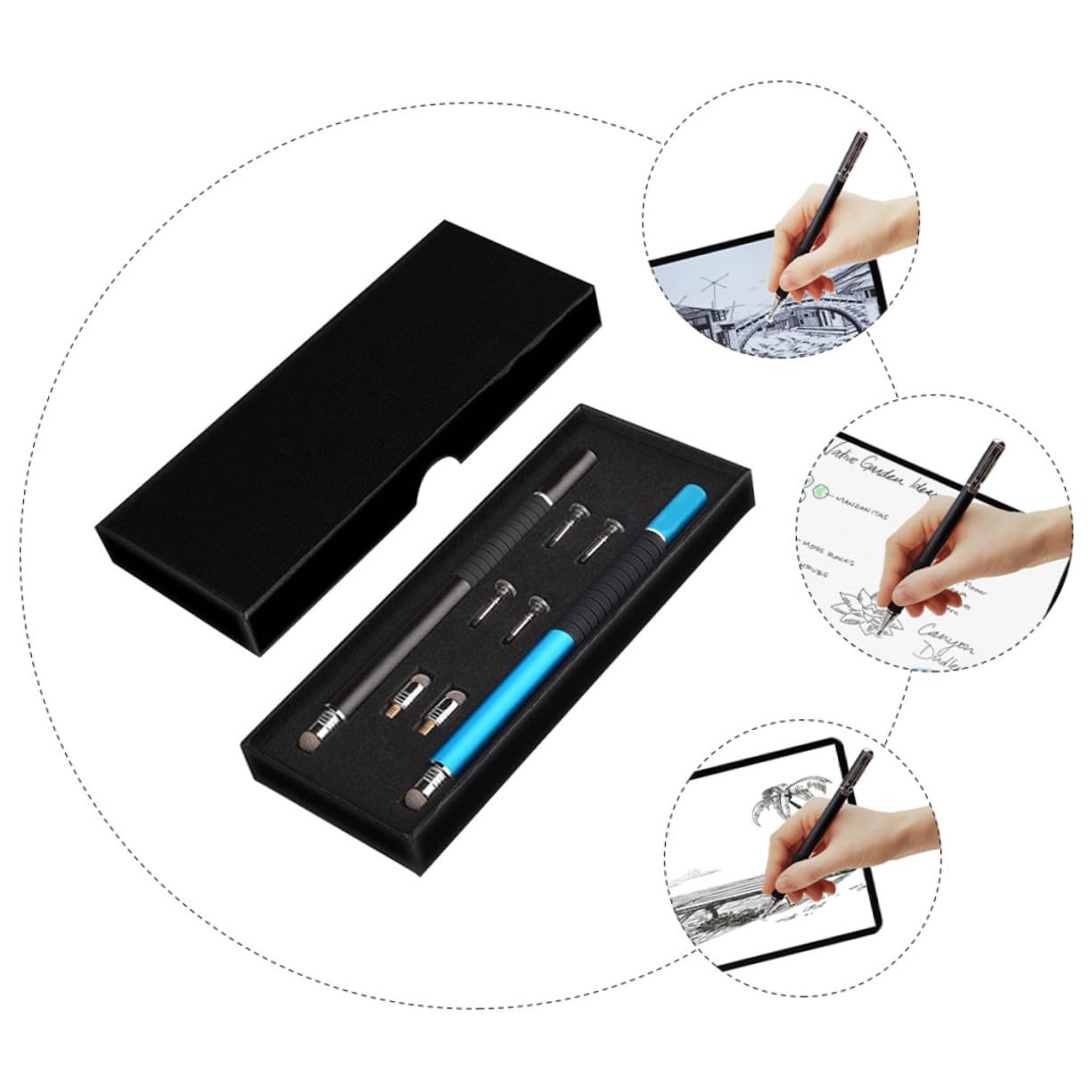 1 Set Pennino Capacitivo Stylus Pen per Touch Screen Precisione e Compatibilità per Tablet e Smartphone Scrittura e Graffi Colore Casuale