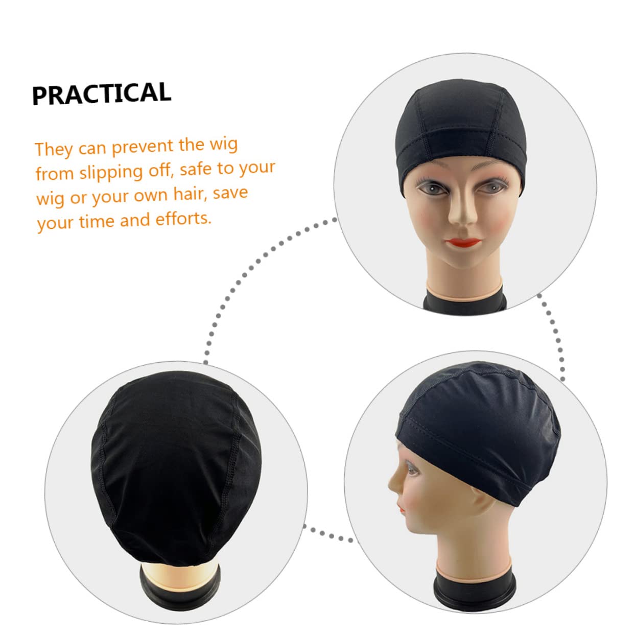 MUCKLILY Ice Silk Wig Caps for Women and Men Breathable Mesh Wig Net for Cosplay Performance and Dance Closed End Design Prevents and Ensures Comfort