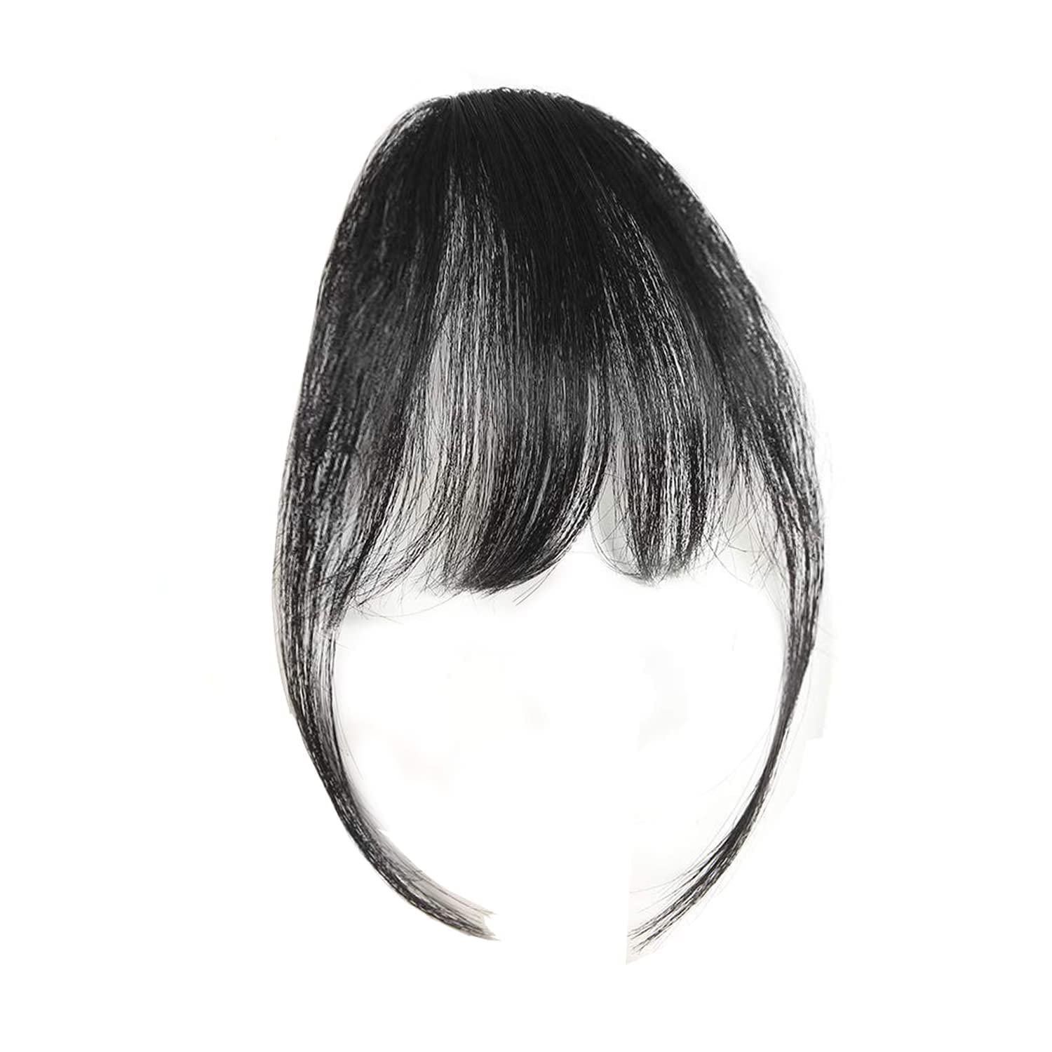 Scheibe Clip in Front Hair Bang Fringe Hair Extension Piece Thin (Natural Color)