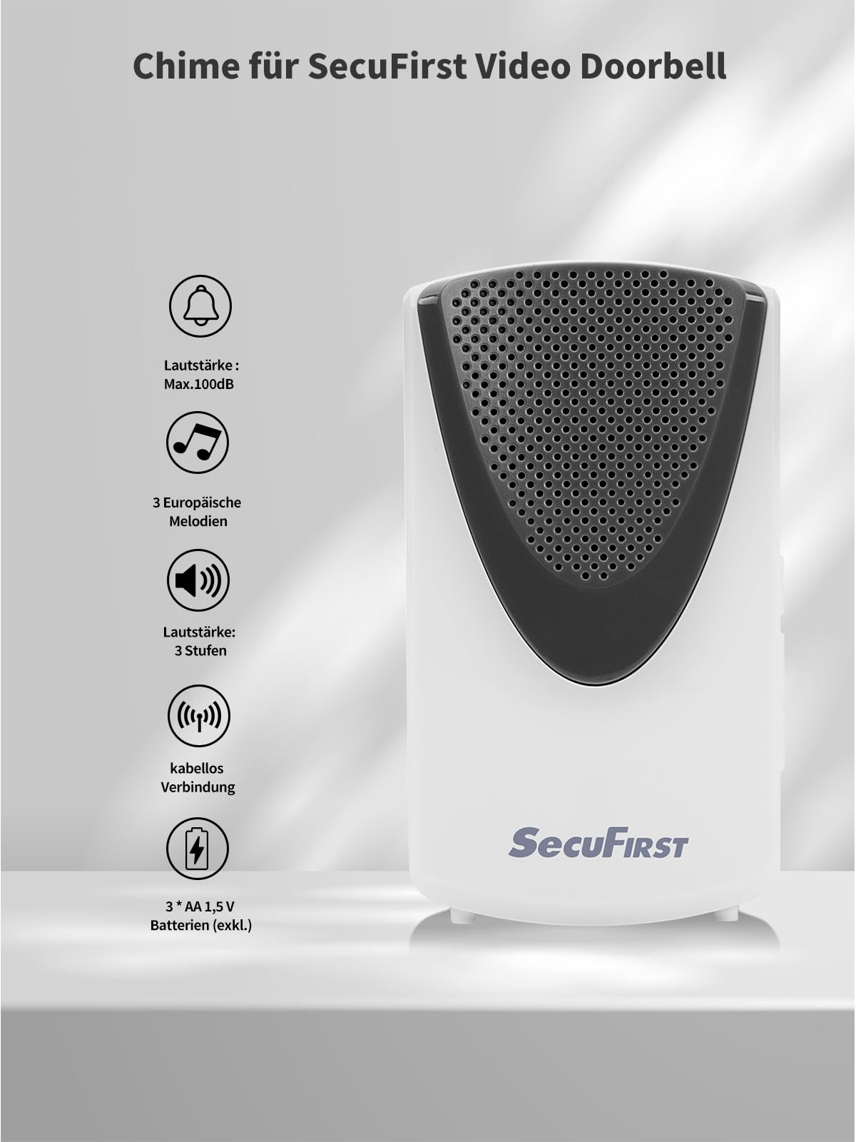 SecuFirst Türklingel mit Kamera mit Chime,Video Türklingel Kabelgebunden