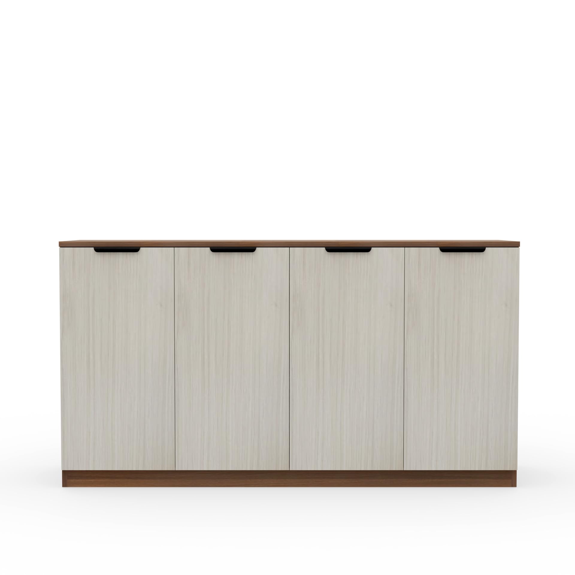 NEEHV HOME Cosmos Multipurpose Sideboard Cabinet with 4 Doors | for Living Room | Bed Room | Wooden Storage Cabinet (Classic Walnut and White Teak, 40 X 150 X 81)-image-24