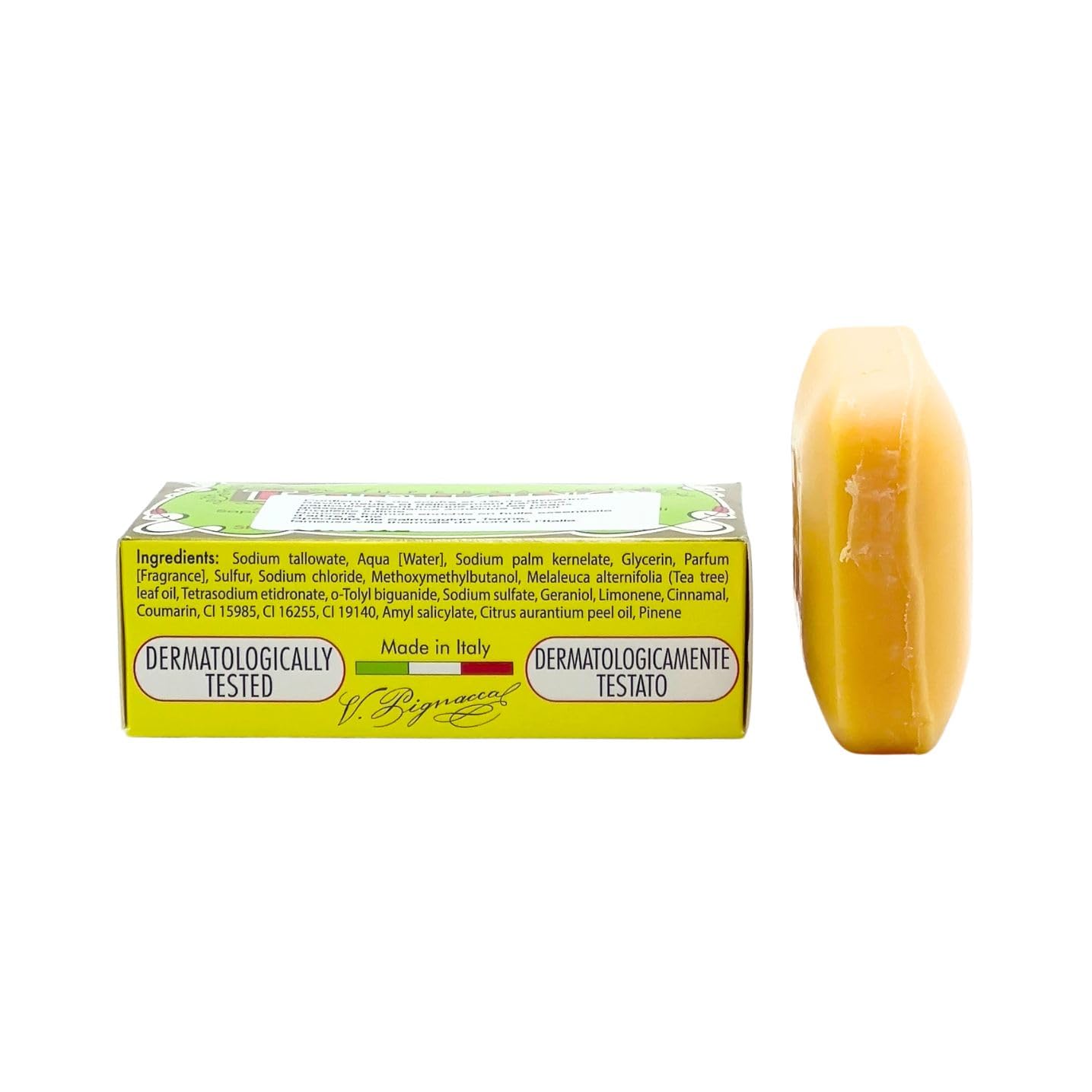 Savon au Soufre et Glycérine - Superpack de 5 Savons Supersapone Tabiano Traitement Anti-Acné, Psoriasis & Eczéma (5 Savons de 125g)