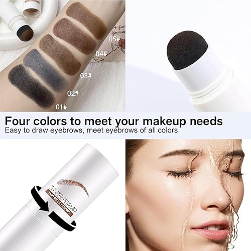 Miniatura 4 de Kit de sellos de cejas y plantillas de cejas, moldeador de cejas para mujeres y niñas, plantilla de sello de cejas para cejas perfectas (03#)