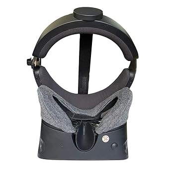 Covers for Oculus Rift S VR Headset-Washable & Hygienic Cotton -2 Pcs (Gray)