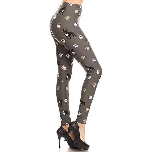 Leggings Depot High Waisted Checkered & Animal Print Leggings for Women - Regular, Plus, 1X3X, 3X5X