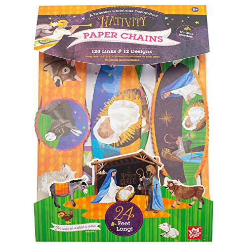 Wee Believers The Nativity of Jesus 24 Foot Paper Chain Christmas Decoration Activity Set