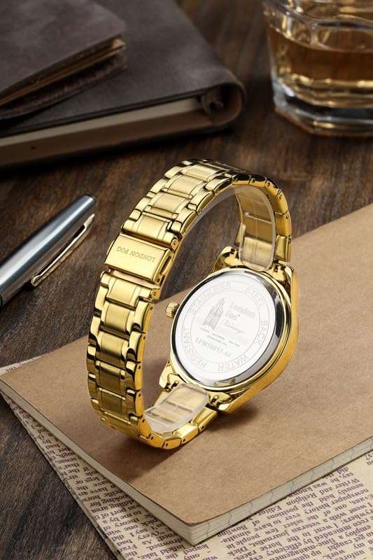 Image of London Fog Carnaby Collection Analog Watch for Men with Round Dial, Day & Date Display, Quartz Movement, Stainless Steel Strap & Water Resistant