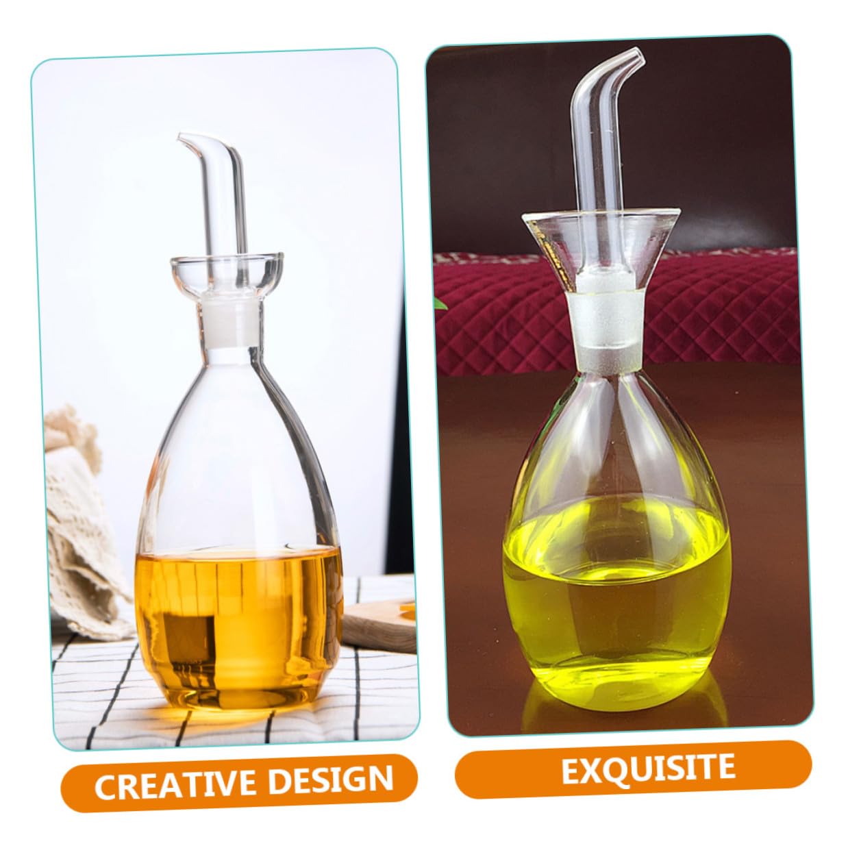 Aceitera de Vidrio 250ml para Cocina y Condimentos Líquidos