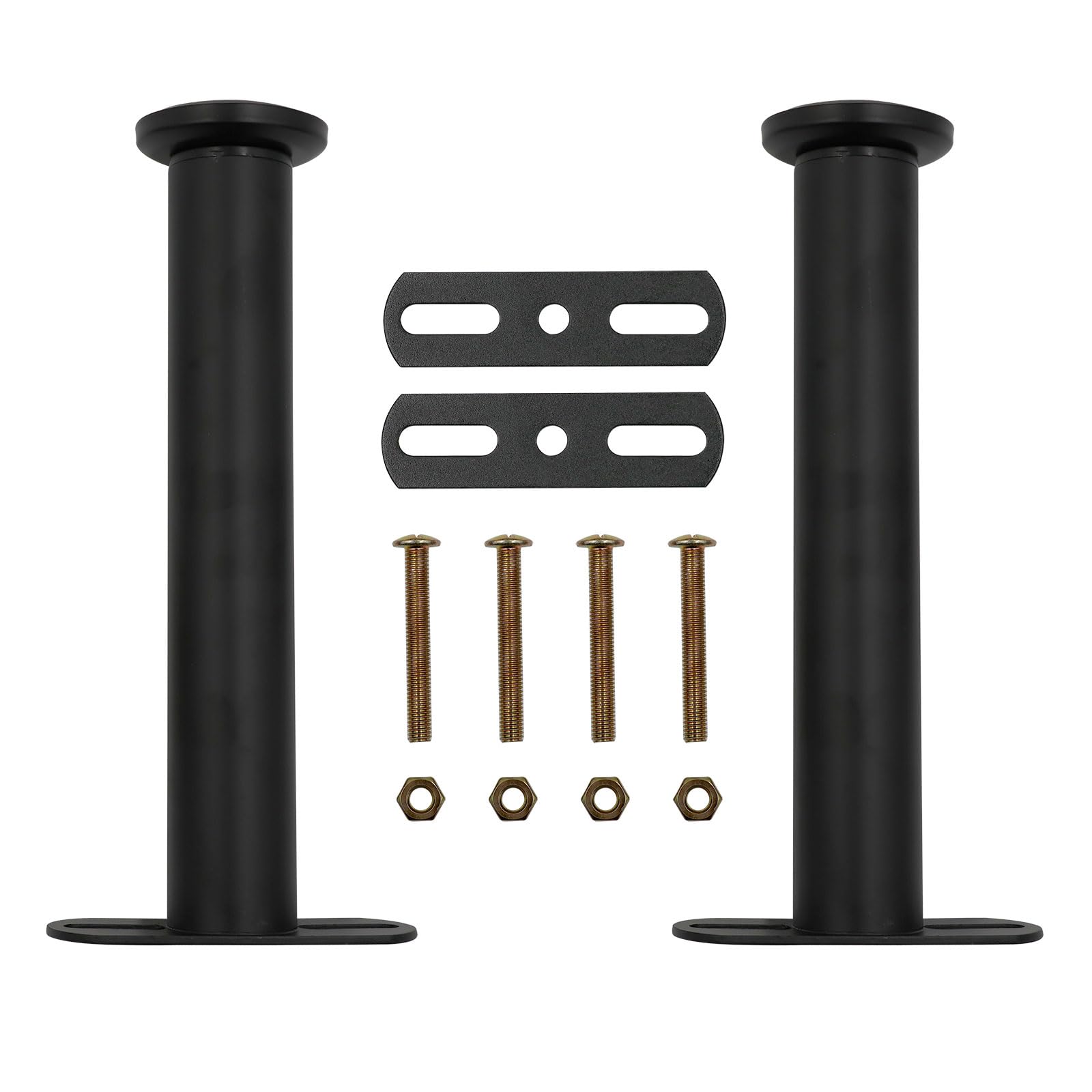Anhoer 2Pcs Adjustable Bed Legs 25-42cm Heavy Duty Bed Support Legs Retractable Furniture Support Feet Metal Furniture Foot Center Frame Slat Support Leg for Cabinet Sofa Bed Frame