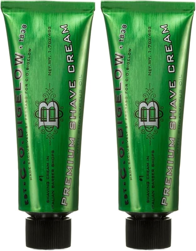 Creme de Barbear C. O. Bigelow com óleo de eucalipto, 50 mL, 2 unidades