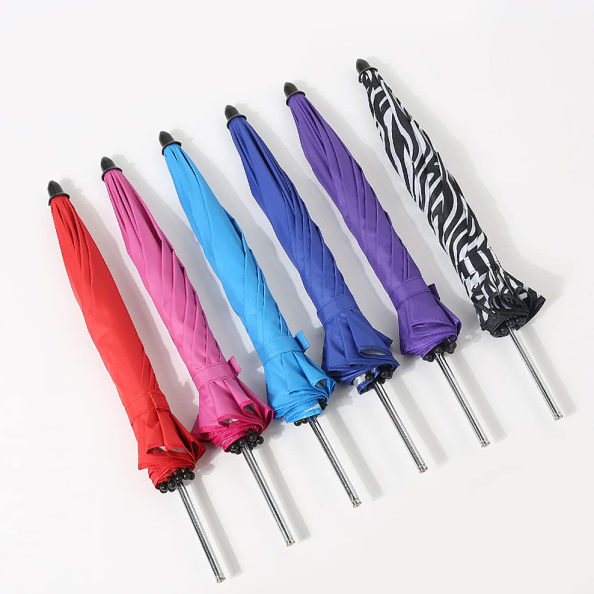 Abaodam Flexible Passform Kinderwagen Kinderwagen Regenschirm Universal Clip Kinderwagen Sonne 8 Rippen Zebra Farbe